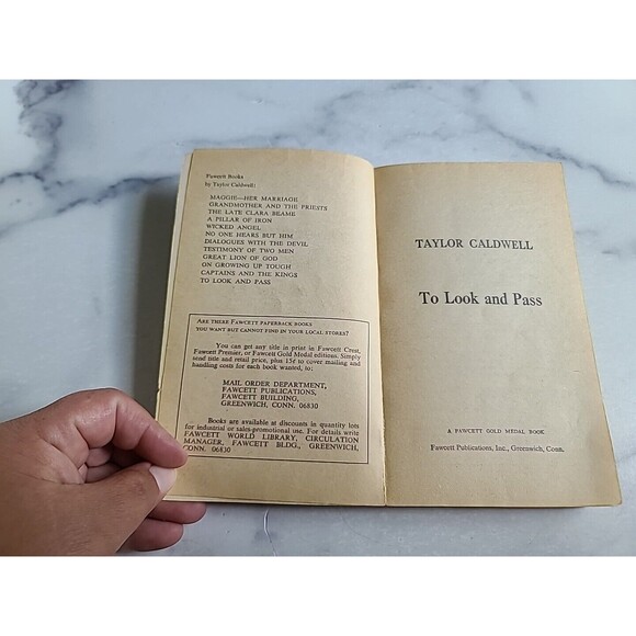 To Look And Pass By Taylor Caldwell Paperback - Picture 3 of 10